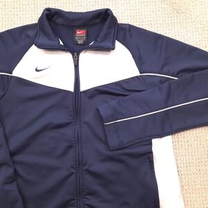 Nike Team Dri FIT Track‎ Jacket Navy White Youth Medium (8-10)